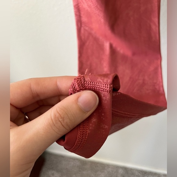 Lululemon Wunder Under High Rise Legging 28" Pink Shiny Pattern Women's Size 6 - Picture 6 of 12